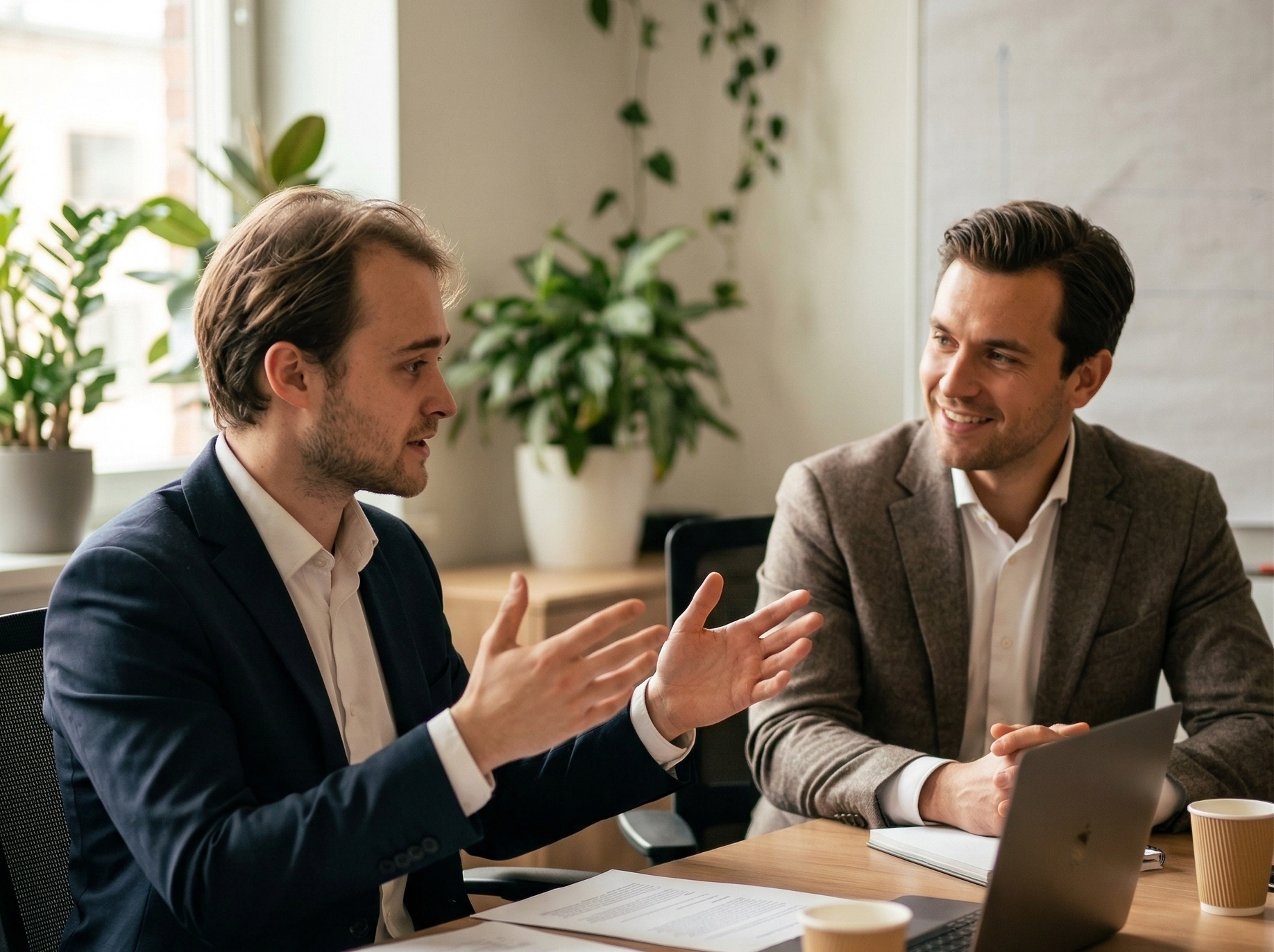 Beratungsgespräch im Team für individuelle Orientierung